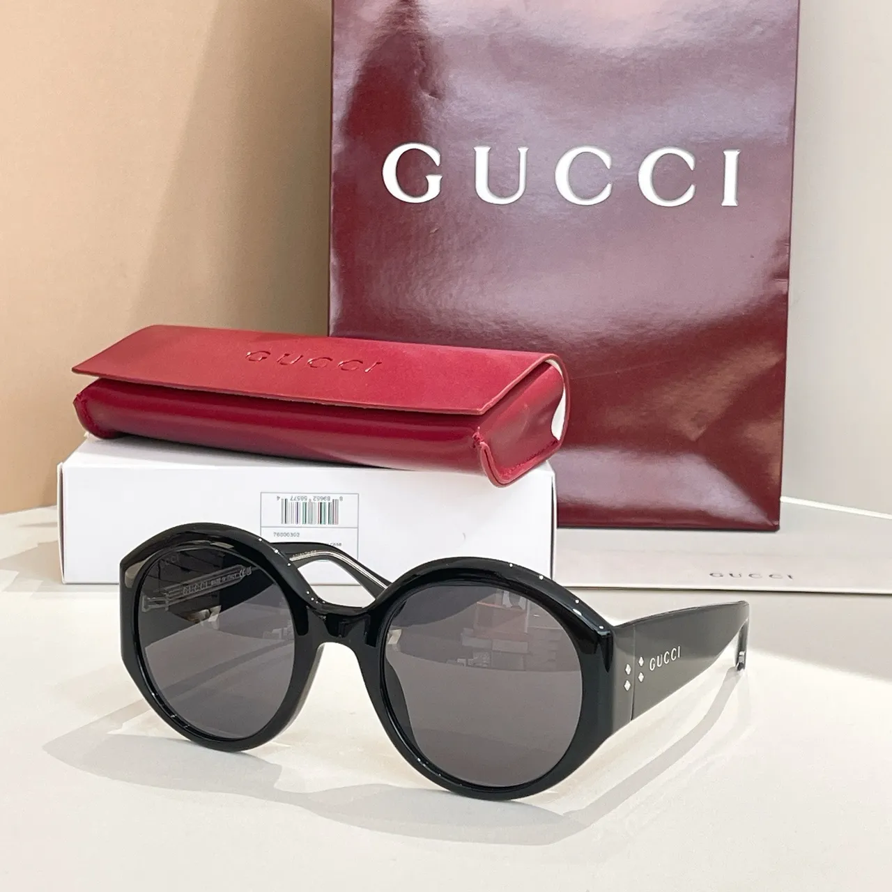 Gucci Oversized Round Black Sunglasses 2