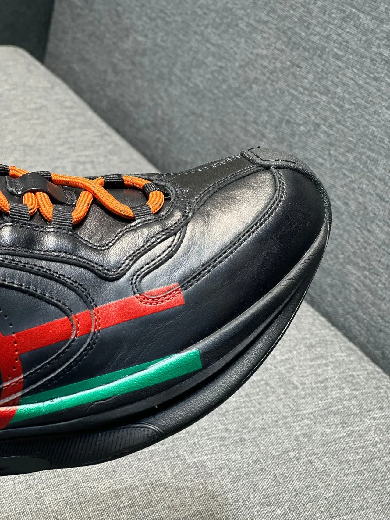 Gucci Screener Noir Orange Rouge Vert Sneakers Lifestyle 2