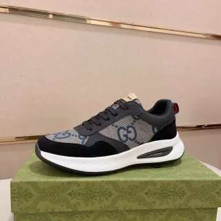Gucci Screener GG Monogram Canvas and Suede Chunky Sneakers