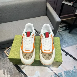 Gucci Screener GG Monogram 橙色滚边 生活方式运动鞋