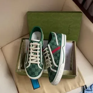 Gucci Screener Verde GG Monogram Web Stripe zapatillas lifestyle
