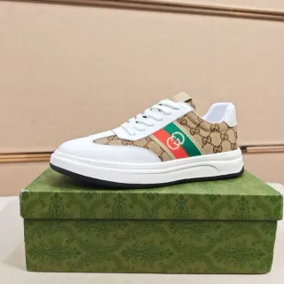 Gucci Tennis 1977 Beige GG Canvas et White Leather Sneakers Lifestyle