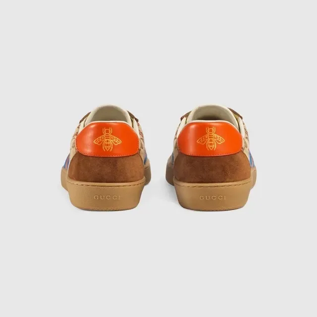 Gucci Tennis 1977 GG Monogram Zapatillas Lifestyle de Lona y Ante con Franja Tejida 4