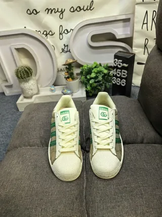 Gucci Tennis 1977 GG Monogram Toile Rayures Web Vert Sneakers Lifestyle 10