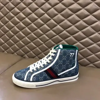 Gucci Tennis 1977 GG Monogram Denim Blue Zapatillas Lifestyle de Caña Alta