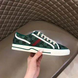 Gucci Tennis 1977 Verdes GG Supreme Canvas Lifestyle Sneakers