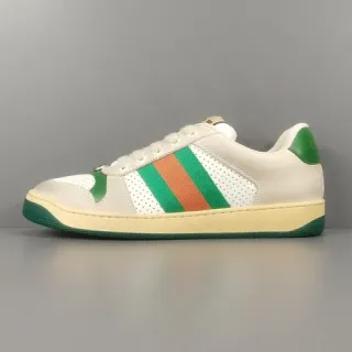 Gucci Tennis 1977 Off-White Verde Naranja Rayas Web Zapatillas Lifestyle