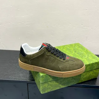Gucci Tennis 1977 Olive Green Suede Lifestyle Sneakers