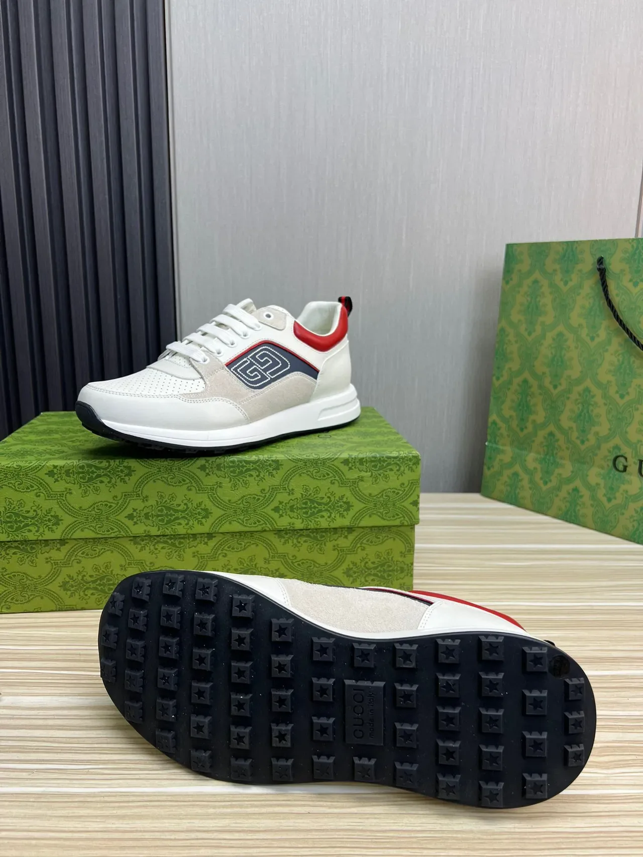 Gucci Tennis 1977 Blanc Beige Marine Rouge Sneakers Lifestyle 7