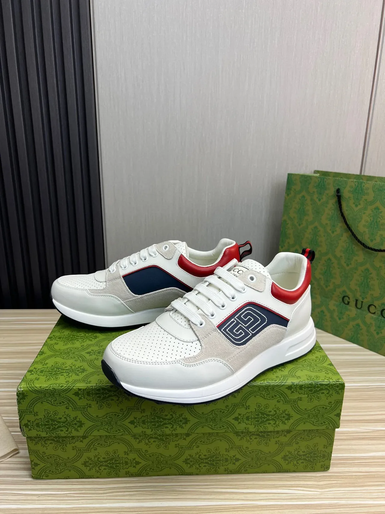 Gucci Tennis 1977 Blanc Beige Marine Rouge Sneakers Lifestyle 8