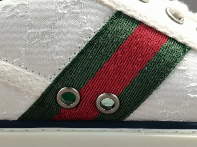 Gucci Tennis 1977 Blanc Vert Rouge Rayures Web Sneakers Lifestyle 7