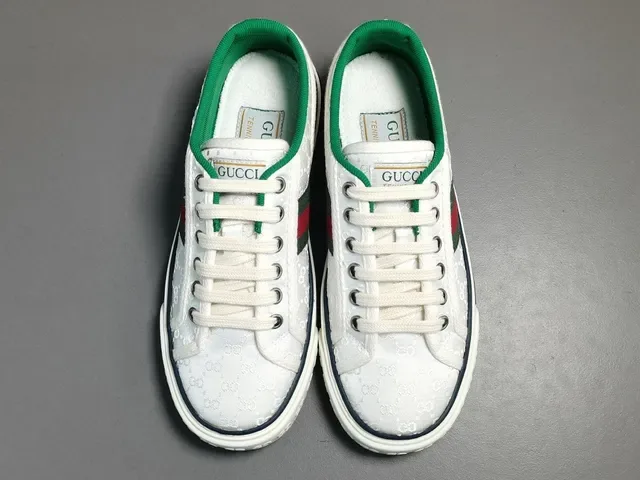 Gucci Tennis 1977 Blanc Vert Rouge Rayures Web Sneakers Lifestyle 12