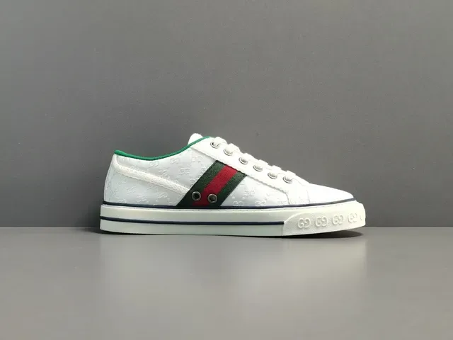 Gucci Tennis 1977 Blanc Vert Rouge Rayures Web Sneakers Lifestyle 13
