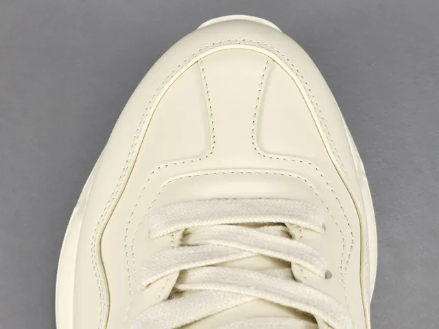 Gucci White Pink Sole Leather Upper Chunky Sneakers 10