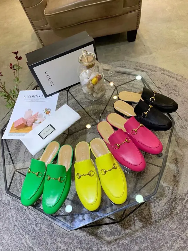 Gucci Yellow Black Leather Mule Horsebit Buckle Loafer 2