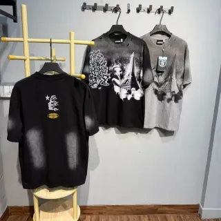 Hellstar Distressed Graphic Print Oversized T-Shirt
