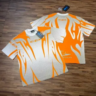 Hellstar Flame Graphic Halftone Dot Gradient T-Shirt