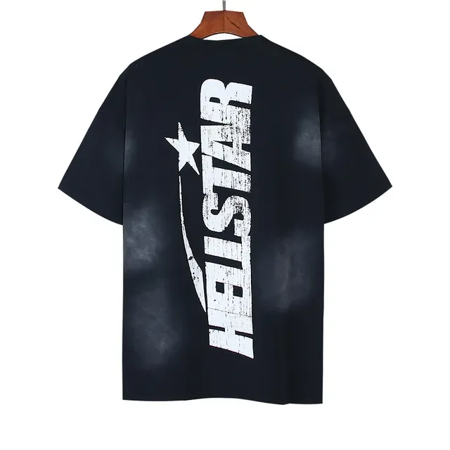 Camiseta oversized Hellstar estampado distressed perfil de llama 6