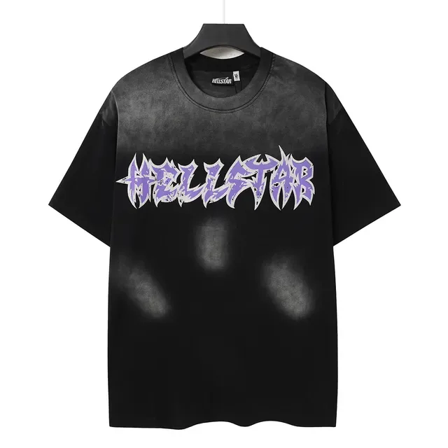 Hellstar 漂白泼溅印花宽松T恤 4