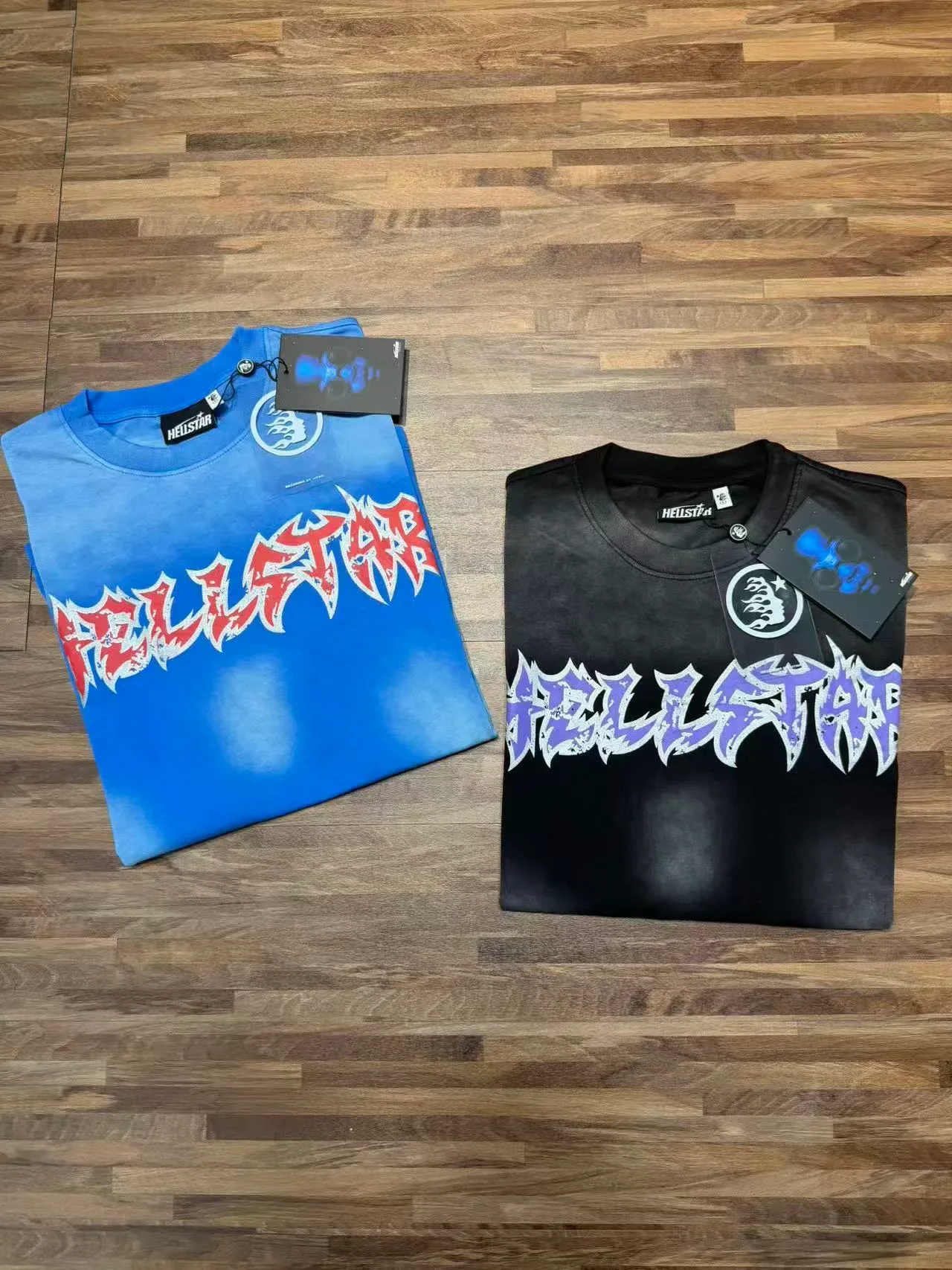 Hellstar 漂白泼溅印花宽松T恤 13