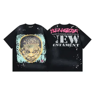 Hellstar New Estament Oversized Graphic Print Black T-Shirt