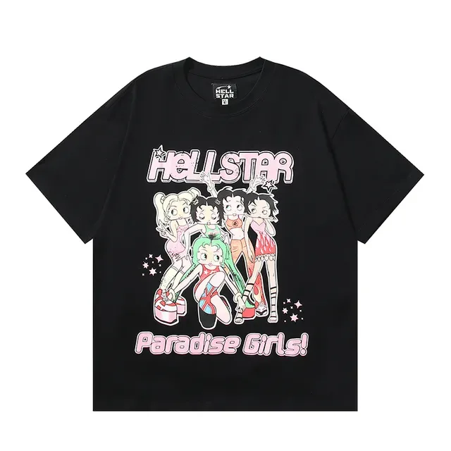 Camiseta oversized gráfica Hellstar Paradise para meninas 9