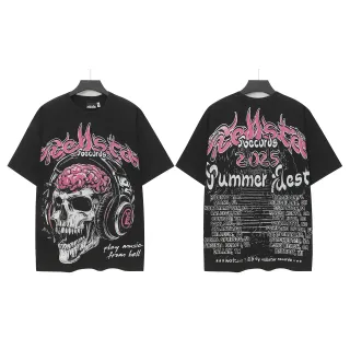 Hellstar Skull Headphones Graphic Oversized T-Shirt