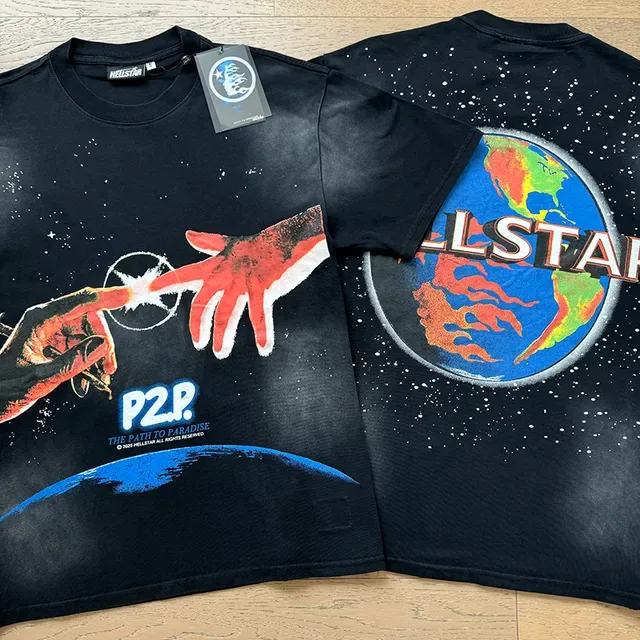 Hellstar 太空印花宽松T恤 7