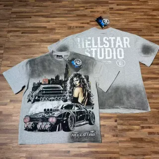 Hellstar Studio Records Graphic Gradient Wash T-Shirt