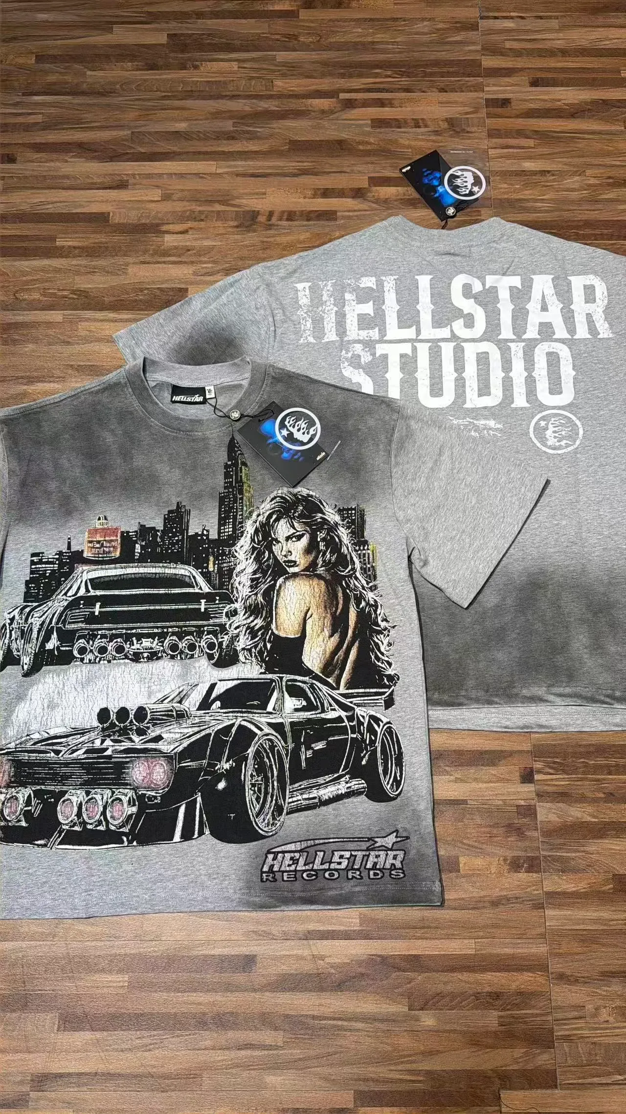 Hellstar Studio Records 印花渐变水洗T恤 2