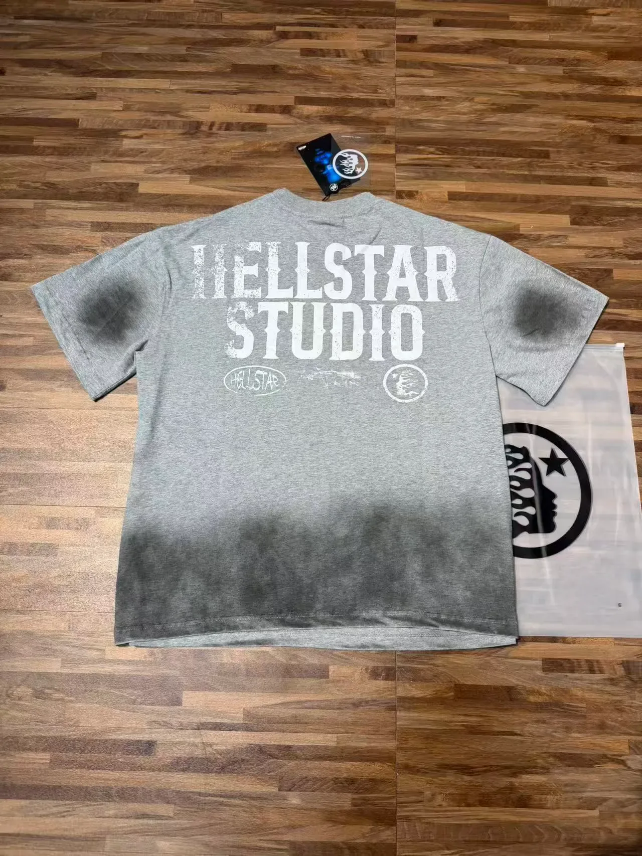 Hellstar Studio Records 印花渐变水洗T恤 4