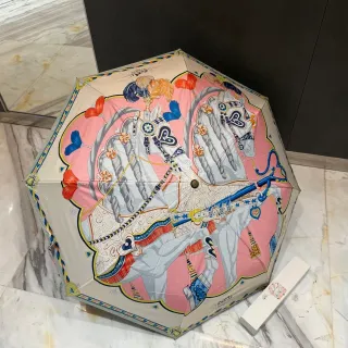 Hermès Beige Pink Equestrian-Print Ornate Border Handbag