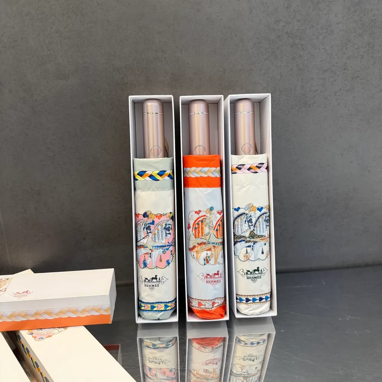 爱马仕 米粉色 马术印花 精美边框 手提包 2