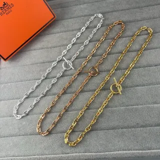 Hermès Chaine d'Ancre Anchor-Link Toggle Clasp Necklace