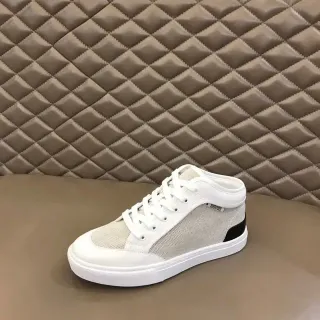 Hermès High-Top Mesh and Leather Sneaker