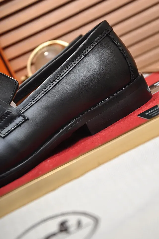Hermès Oran Black Leather Horsebit Loafers 2