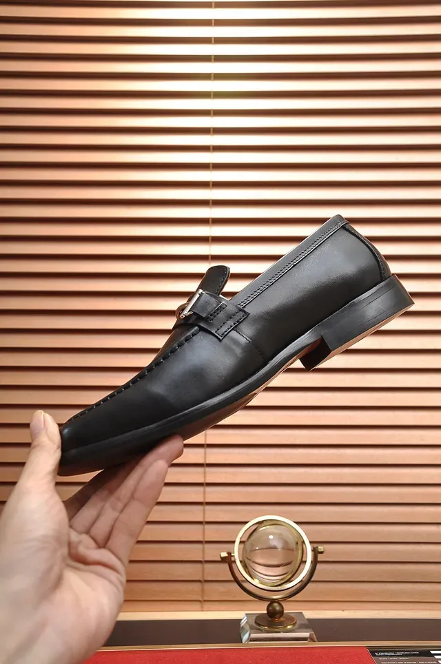 Hermès Oran Black Leather Horsebit Loafers 6