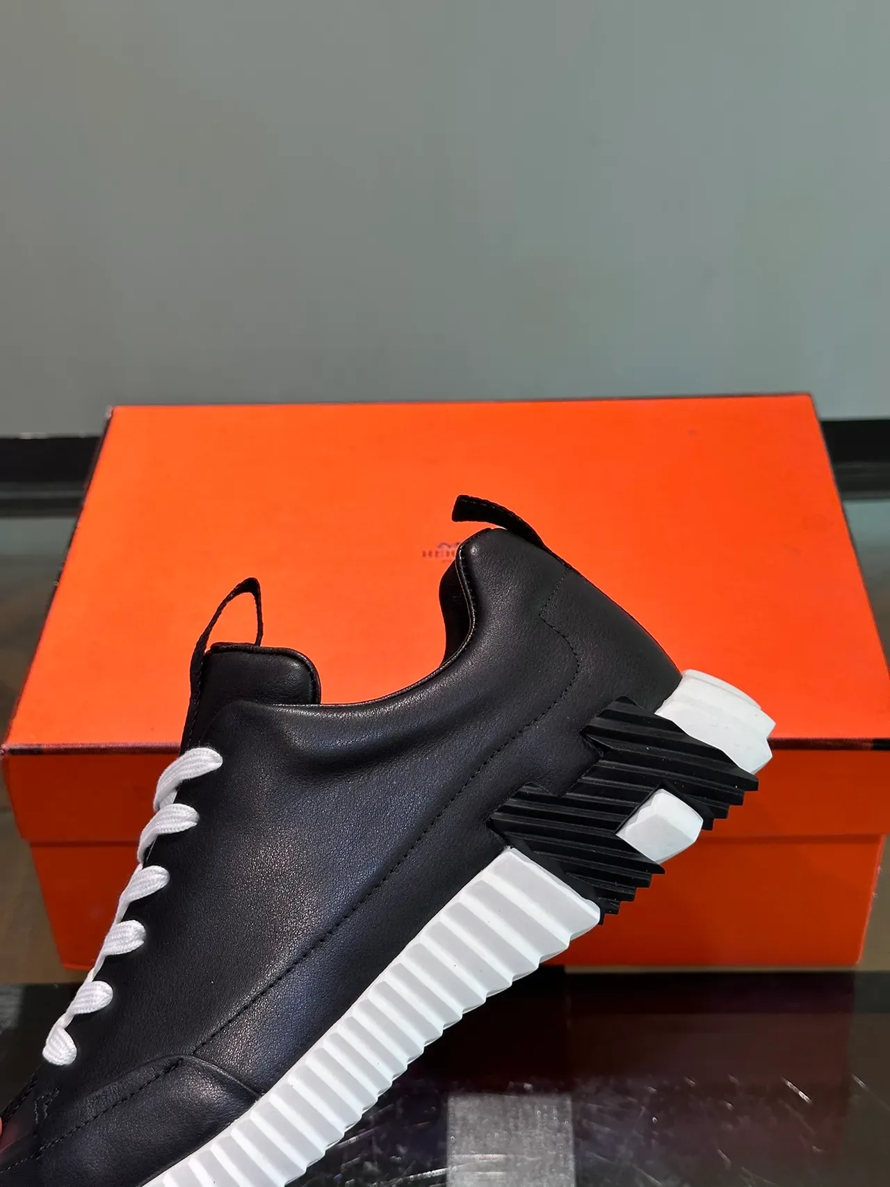 Hermès Oran Sneaker Black and White Lifestyle Sneakers 4