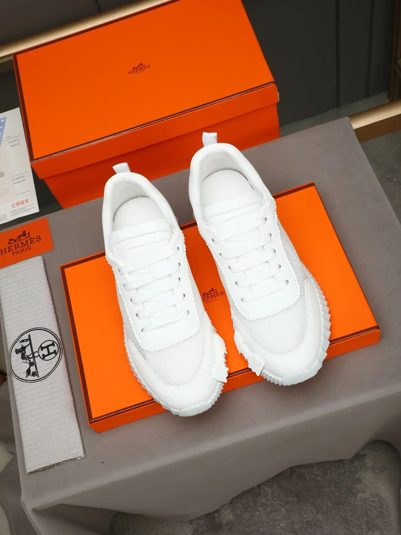 Hermès White Sculpted Sole Lifestyle Sneaker 3