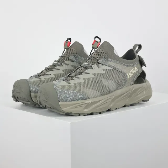 Hoka Beige Gris Mesh-et-Synthétique Hybride Supérieur Médiasol Sculpté Amorti Sneakers 2