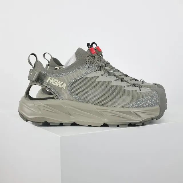 Hoka Beige Gris Mesh-et-Synthétique Hybride Supérieur Médiasol Sculpté Amorti Sneakers 3