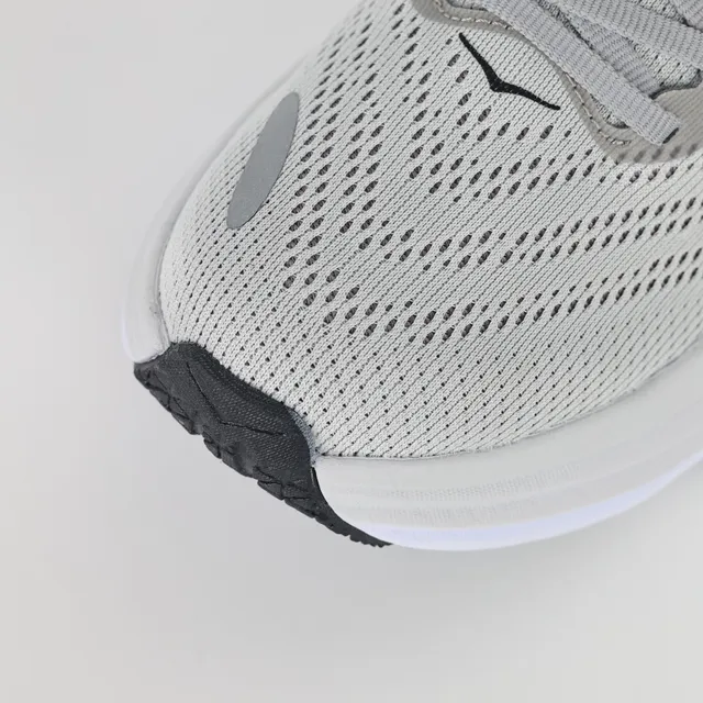 Hoka Gris Blanc Haut en Maille Ingénierisée Semelle Intermédiaire Empilée Amortie Chaussures de Course 5