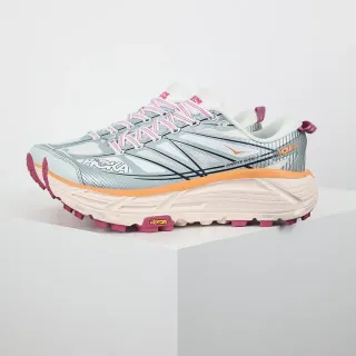 Hoka Mafate Speed 2 हल्का भूरा गुलाबी नारंगी दौड़ने की चप्पलें