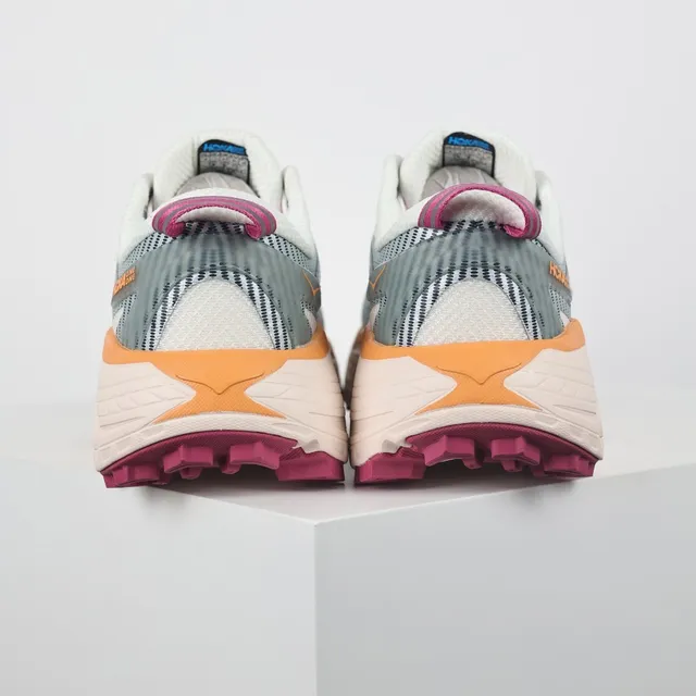 Hoka Mafate Speed 2 Cinza claro rosa laranja Tênis de corrida 8