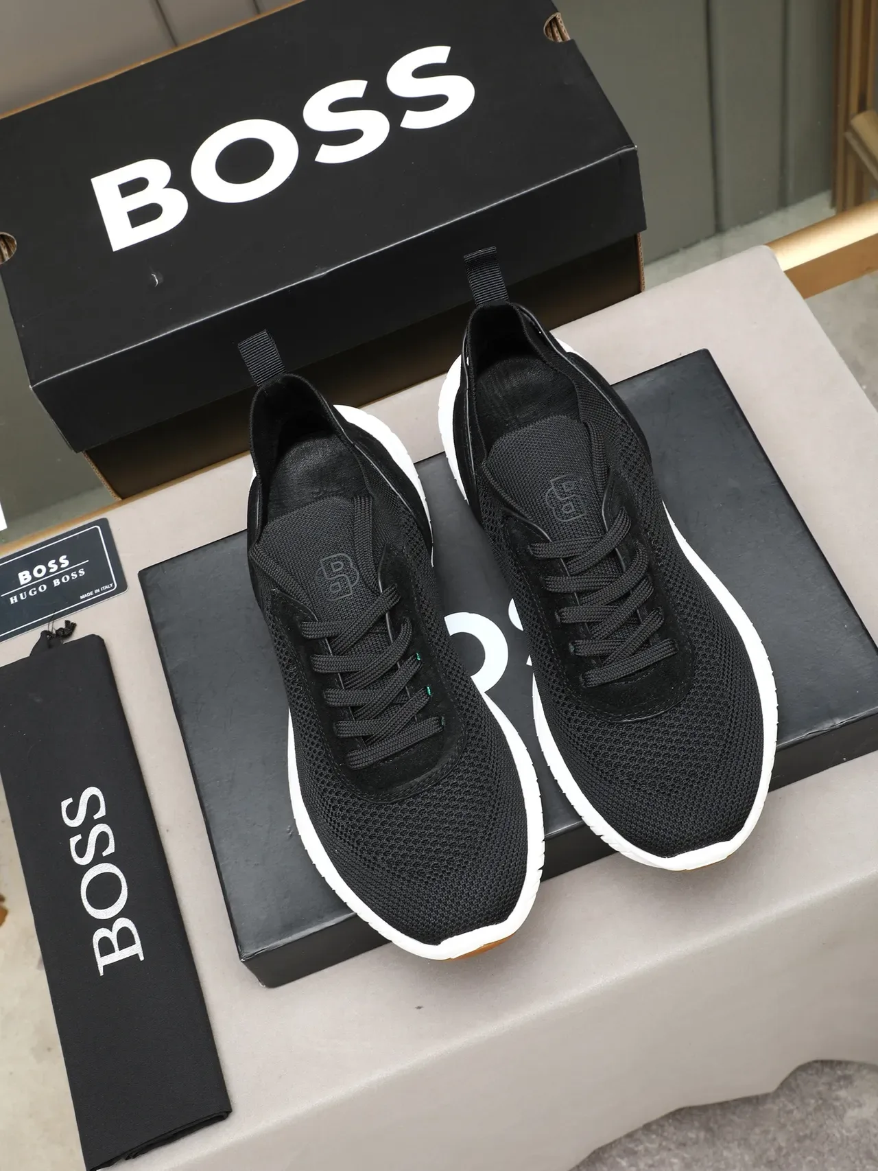 Hugo Boss Zapatillas Lifestyle Negro Tejido y Ante 2