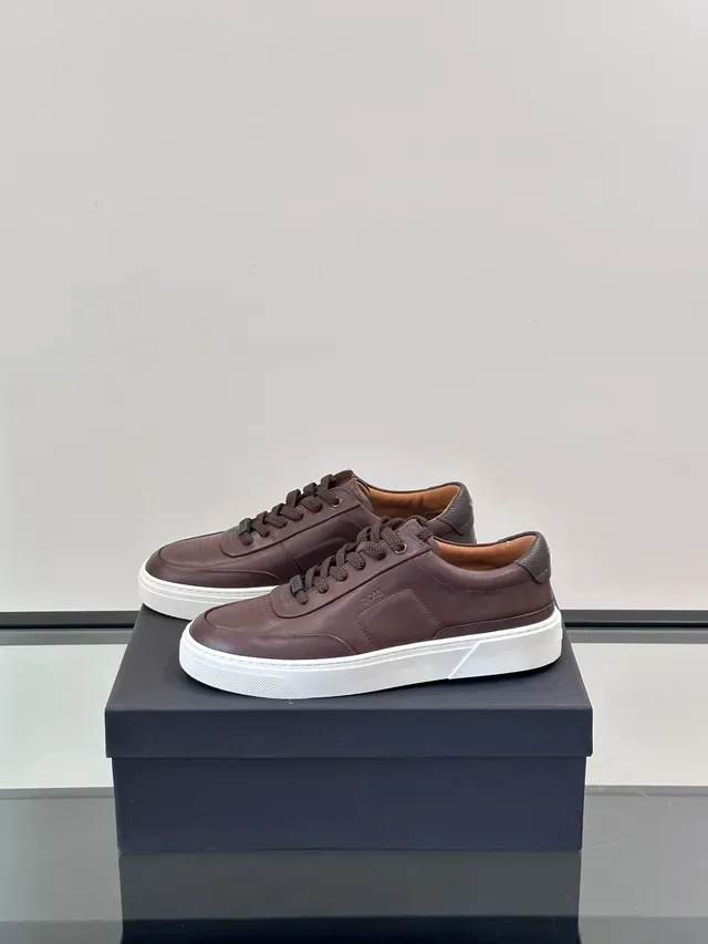 Tênis Lifestyle Hugo Boss Motion Marrom Branco Couro Low Top 5