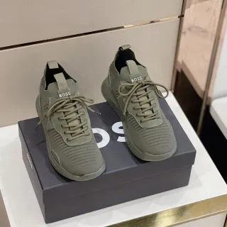 Hugo Boss Zapatillas Lifestyle Verde Oliva de Tejido Acanalado