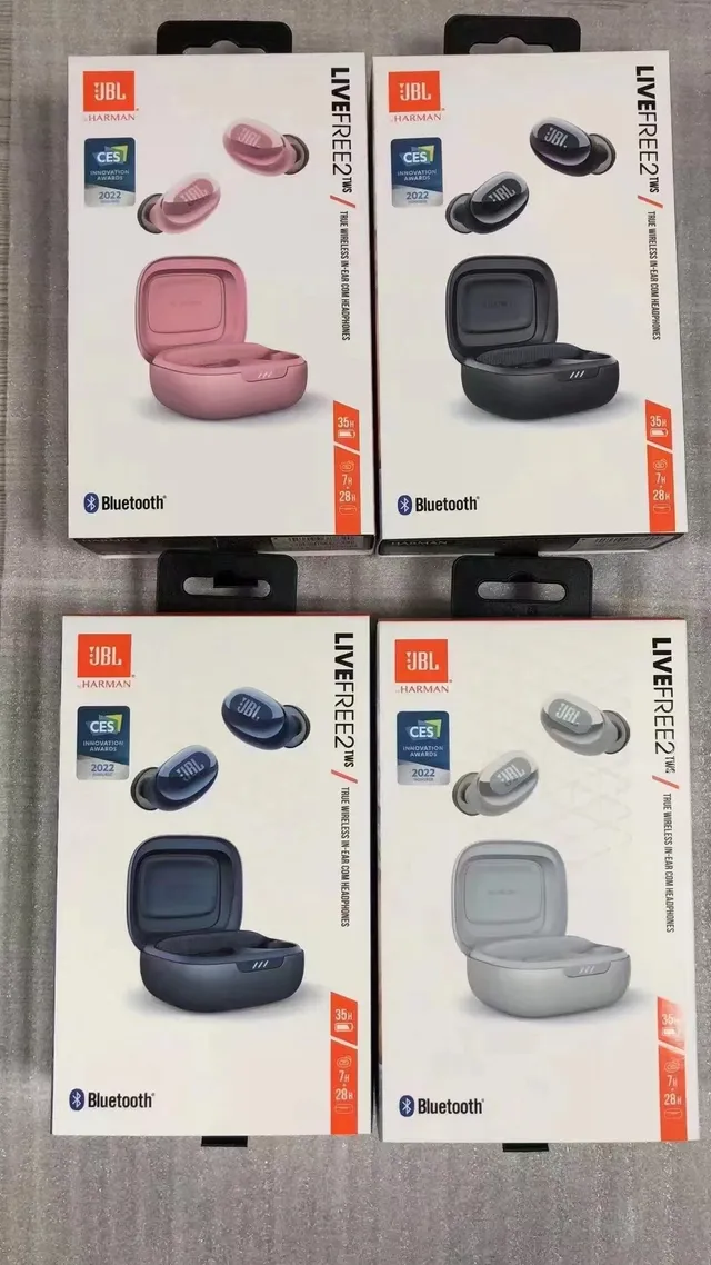 JBL LIVEFREE2 TWS Rosa Preto Verdadeiro Sem Fio Controlado por Toque TWS Fones de Ouvido 2