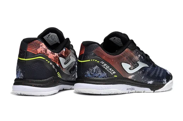 Joma Regate Rebound Black Red Low-Top Synthetic Mesh-Upper Sneakers 5