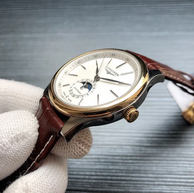 Longines Master Collection Moonphase Silver Case White Dial Mechanical Watch 6